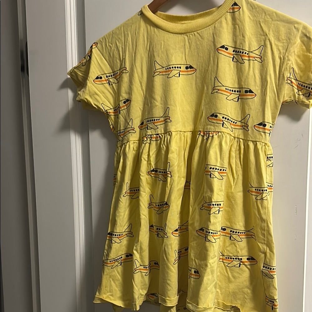 Mini Rodini Yellow Flutter Sleeve Sundress